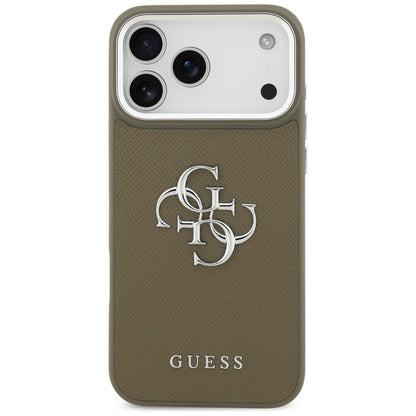 Guess Grained Big 4G Classic Logo Case for iPhone 17 Pro Max - Brown_2