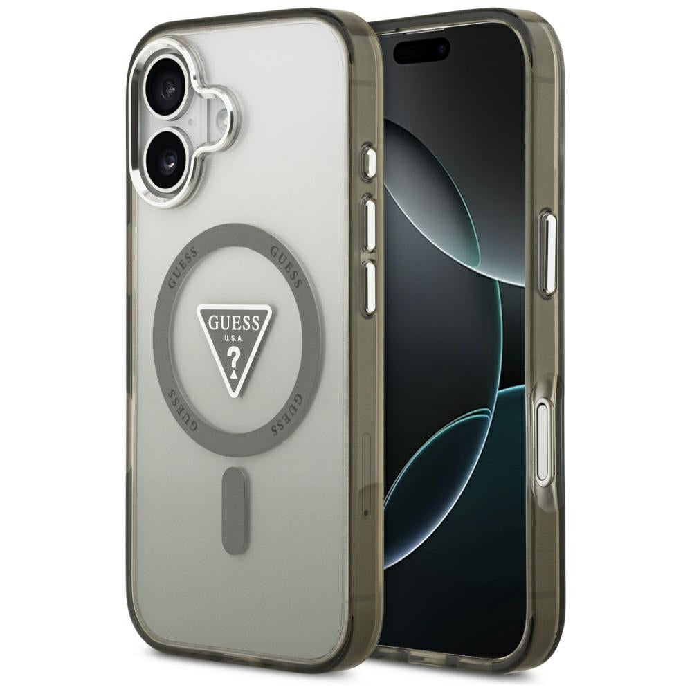 Guess IML Gradient Triangle Logo MagSafe case for iPhone 17 - olive_0