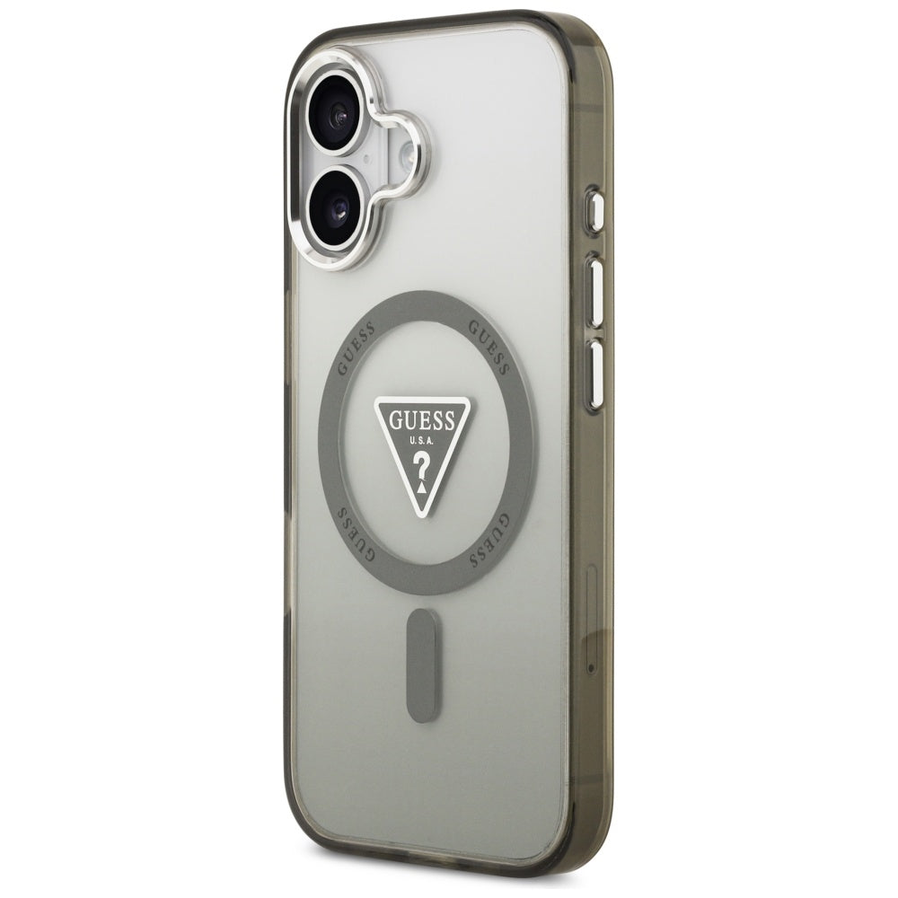 Guess IML Gradient Triangle Logo MagSafe case for iPhone 17 - olive_1