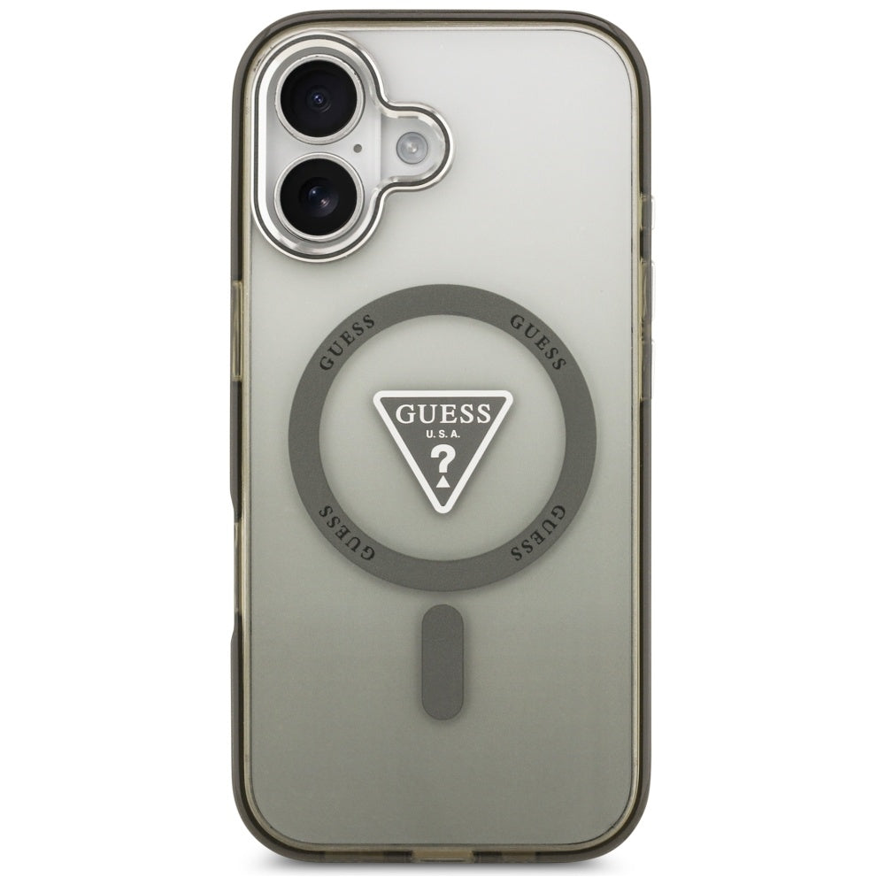 Guess IML Gradient Triangle Logo MagSafe case for iPhone 17 - olive_2