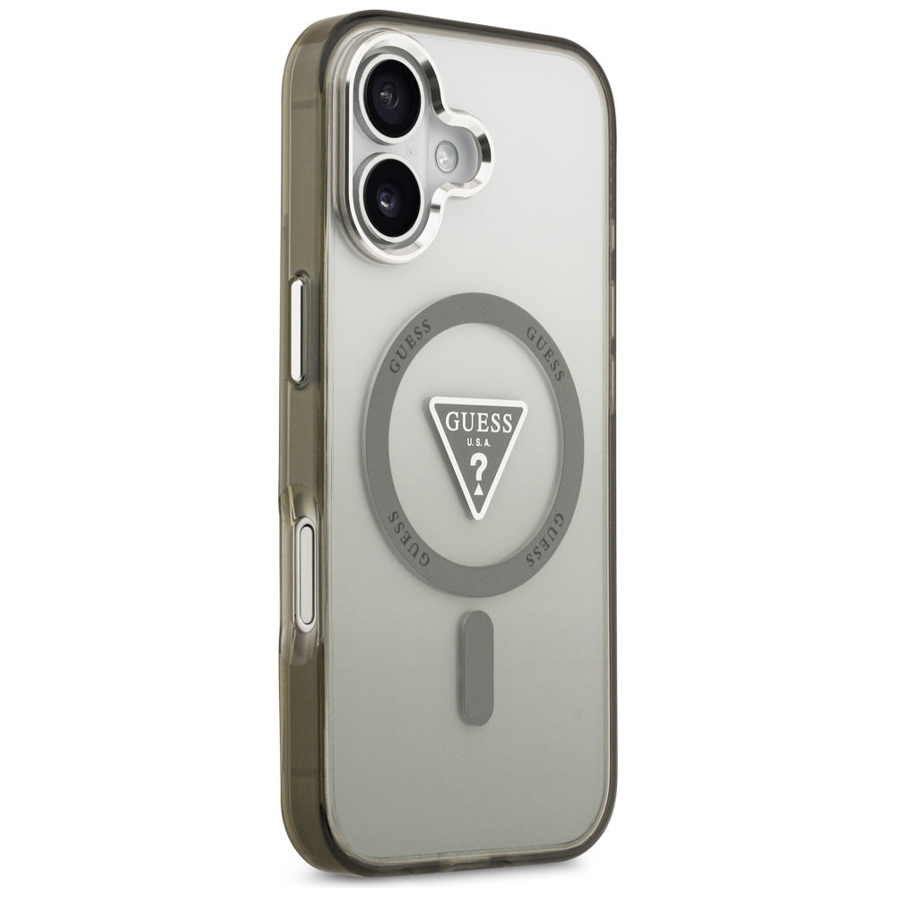 Guess IML Gradient Triangle Logo MagSafe case for iPhone 17 - olive_3