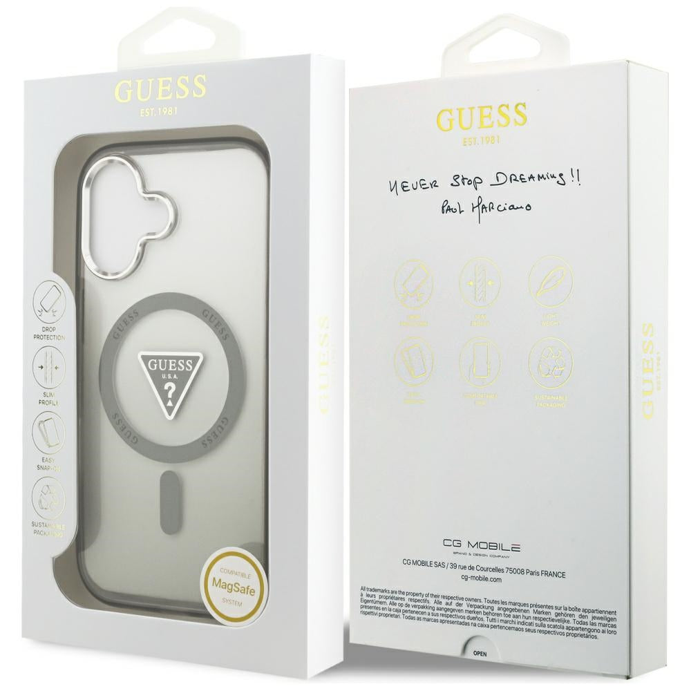 Guess IML Gradient Triangle Logo MagSafe case for iPhone 17 - olive_7