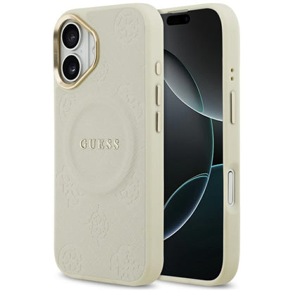 Guess Peony Hot Stamp MagSafe iPhone 17 Case - Beige_0