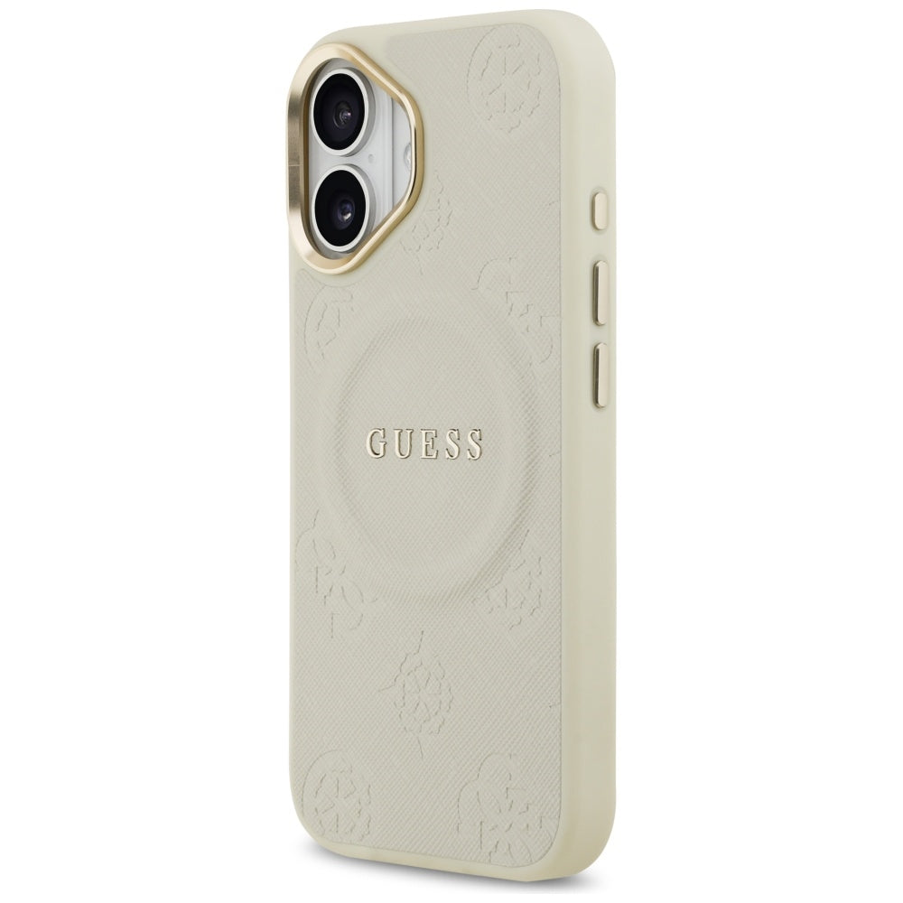 Guess Peony Hot Stamp MagSafe iPhone 17 Case - Beige_1