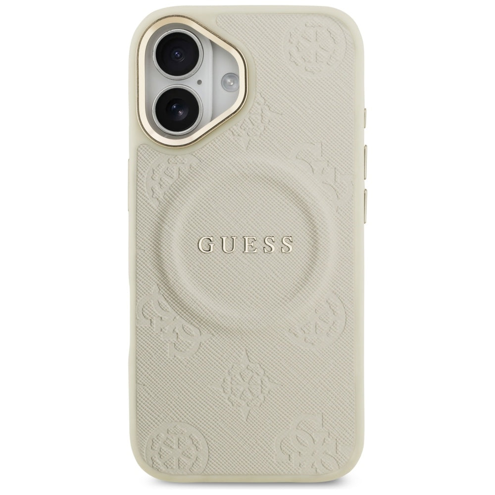 Guess Peony Hot Stamp MagSafe iPhone 17 Case - Beige_2