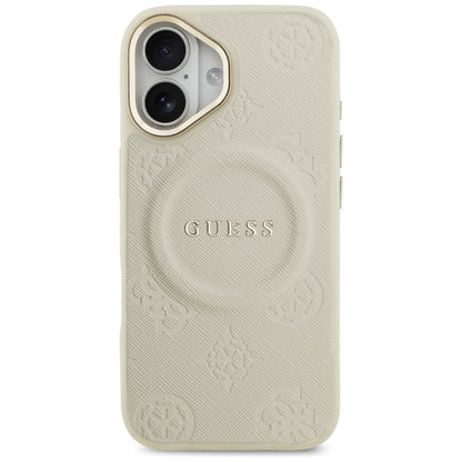 Guess Peony Hot Stamp MagSafe iPhone 17 Case - Beige_2