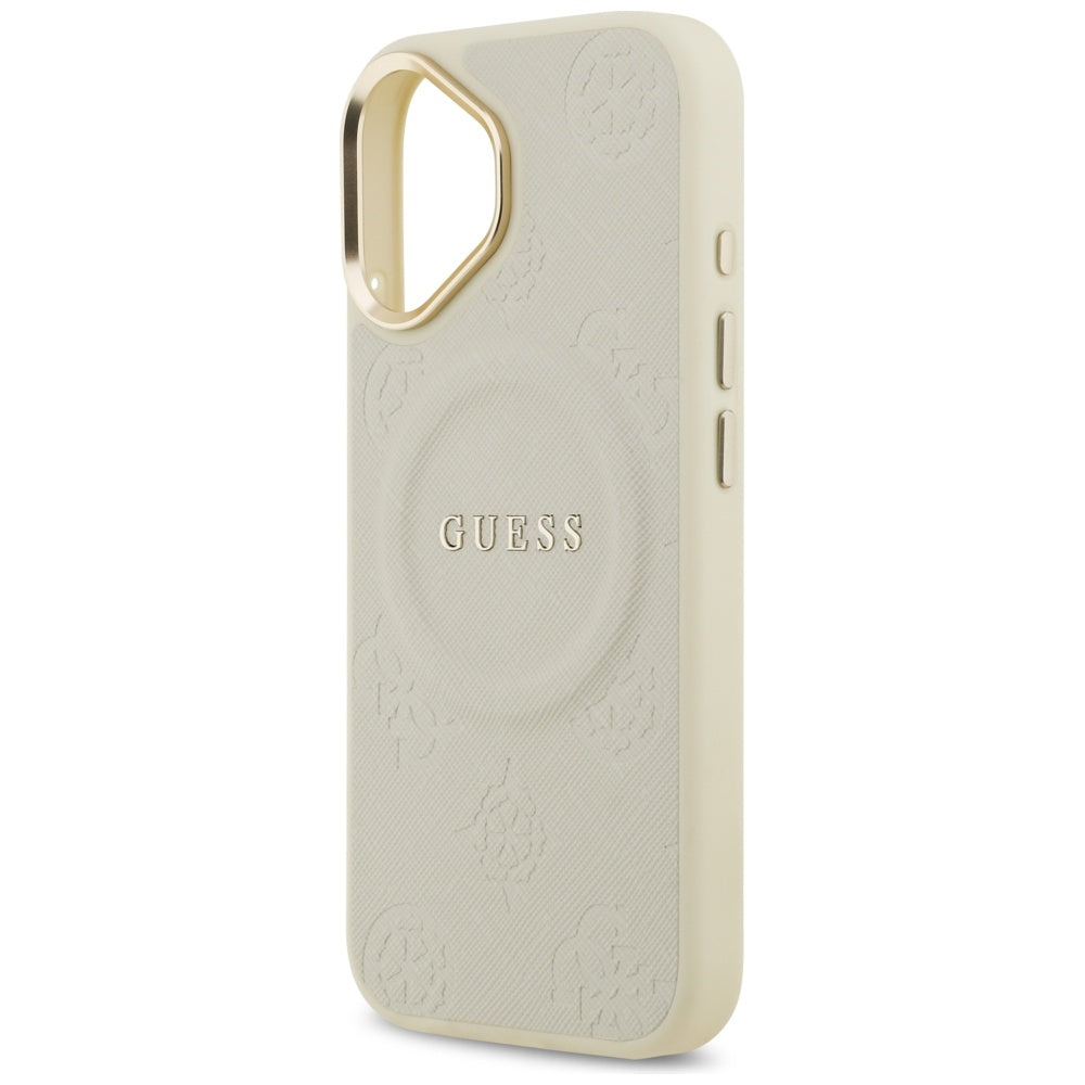 Guess Peony Hot Stamp MagSafe iPhone 17 Case - Beige_5