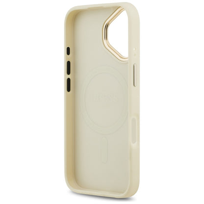 Guess Peony Hot Stamp MagSafe iPhone 17 Case - Beige_6