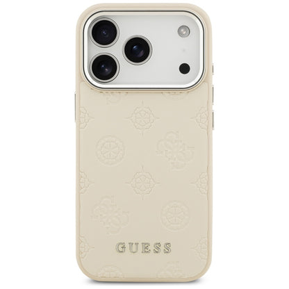 Guess Peony Hot Stamp Script MagSafe Case for iPhone 17 Pro - Beige_2