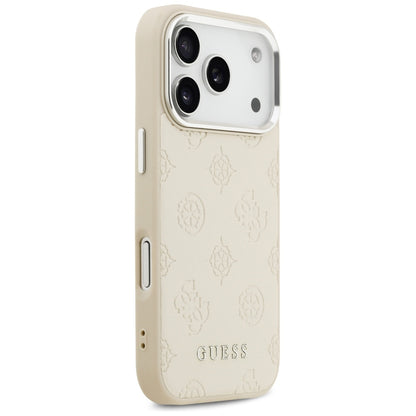 Guess Peony Hot Stamp Script MagSafe Case for iPhone 17 Pro - Beige_3