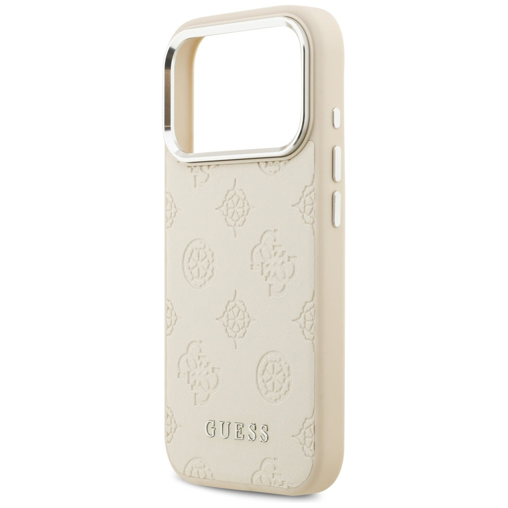Guess Peony Hot Stamp Script MagSafe Case for iPhone 17 Pro - Beige_5