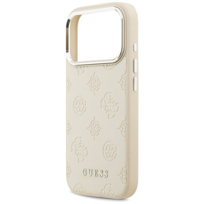 Guess Peony Hot Stamp Script MagSafe Case for iPhone 17 Pro - Beige_5