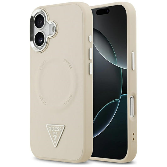 Guess Triangle Logo MagSafe Case for iPhone 17 - Beige_0