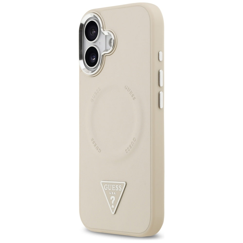 Guess Triangle Logo MagSafe Case for iPhone 17 - Beige_1