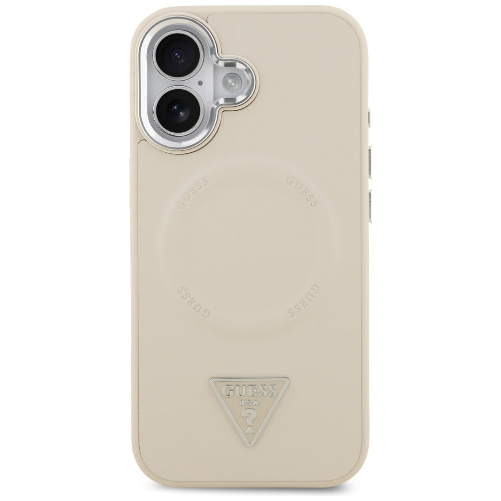 Guess Triangle Logo MagSafe Case for iPhone 17 - Beige_2