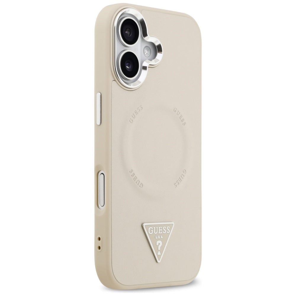 Guess Triangle Logo MagSafe Case for iPhone 17 - Beige_3