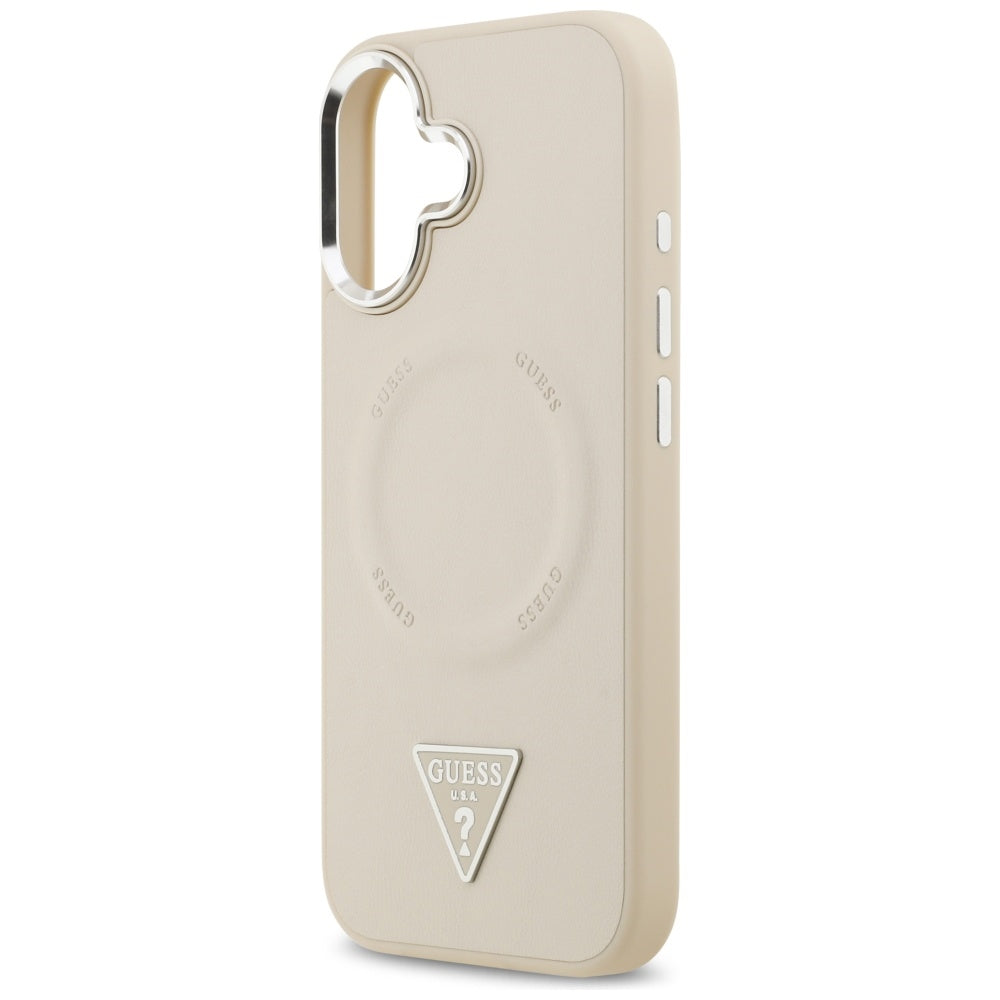 Guess Triangle Logo MagSafe Case for iPhone 17 - Beige_5