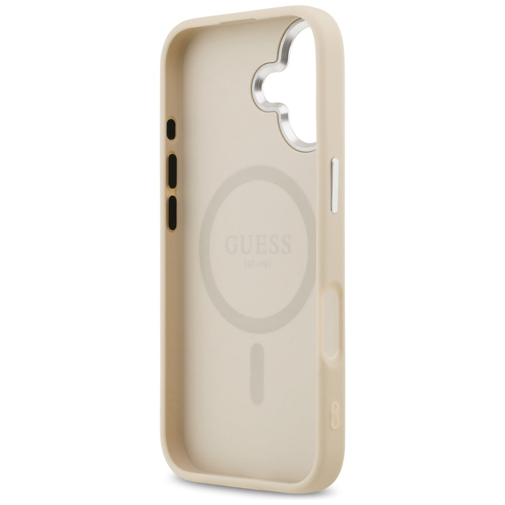 Guess Triangle Logo MagSafe Case for iPhone 17 - Beige_6