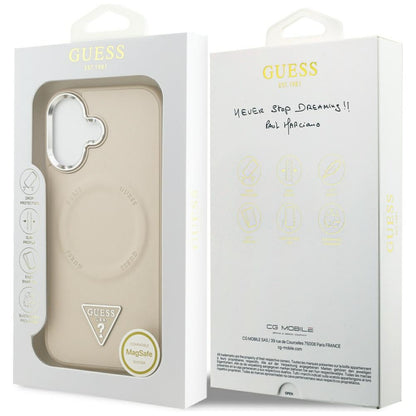 Guess Triangle Logo MagSafe Case for iPhone 17 - Beige_7