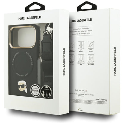 Karl Lagerfeld Big Strap Karl Metal Logo MagSafe Case for iPhone 17 Pro - Black_9