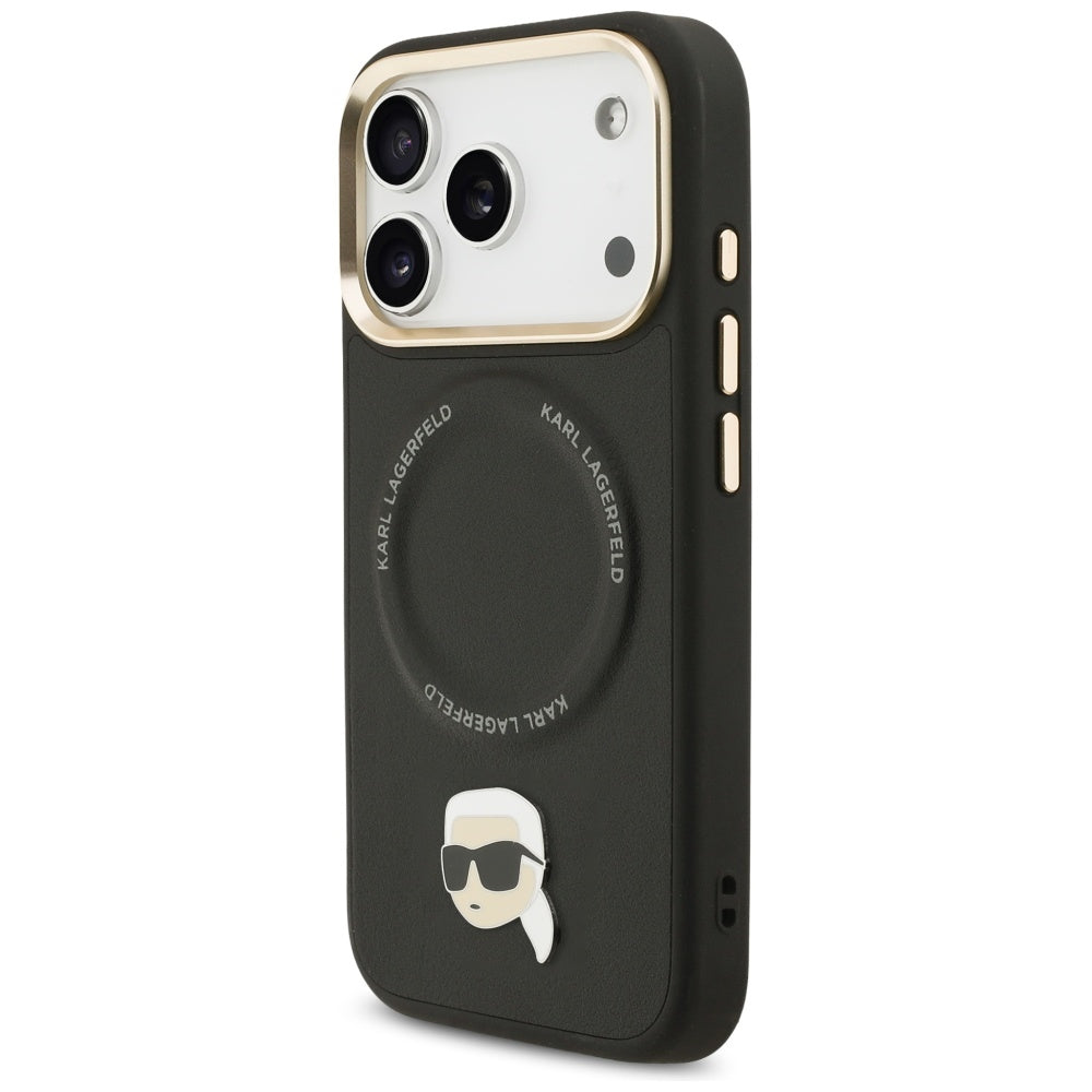 Karl Lagerfeld Big Strap Karl Metal Logo MagSafe Case for iPhone 17 Pro - Black_1