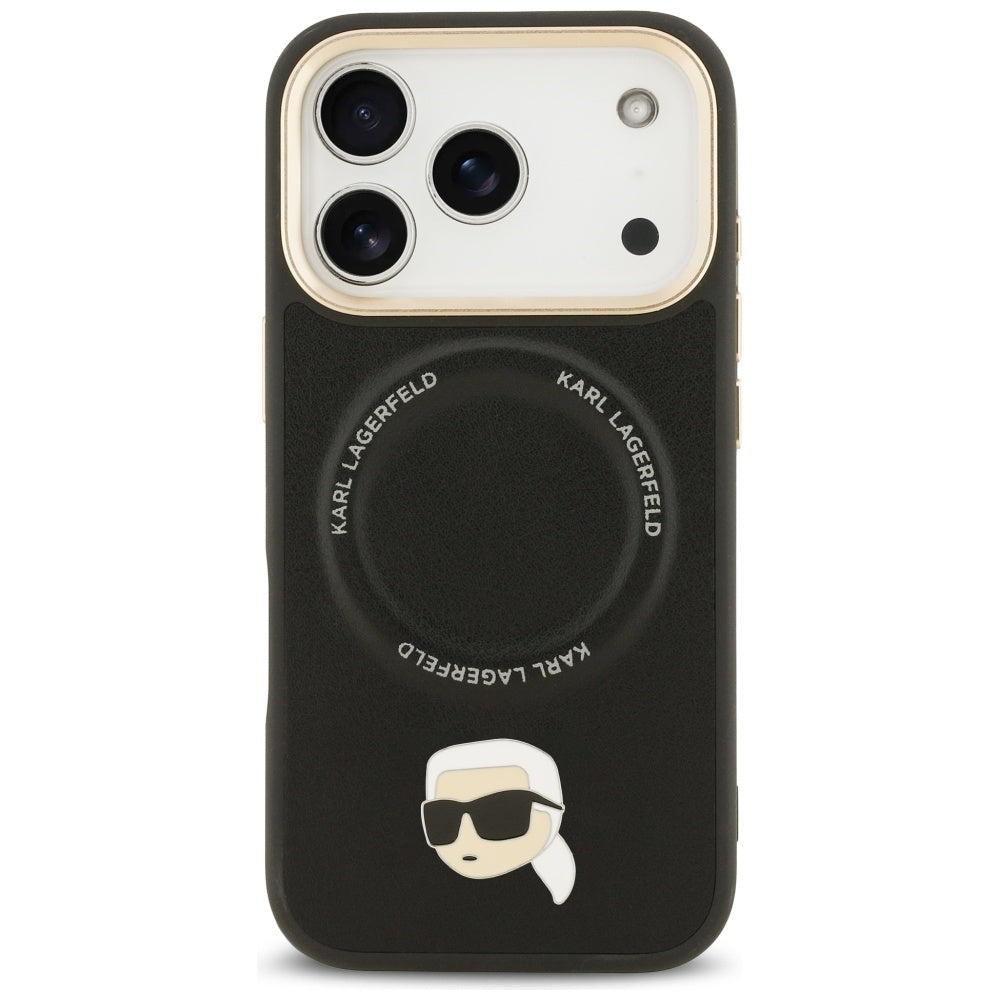 Karl Lagerfeld Big Strap Karl Metal Logo MagSafe Case for iPhone 17 Pro - Black_2