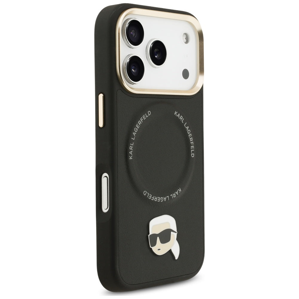 Karl Lagerfeld Big Strap Karl Metal Logo MagSafe Case for iPhone 17 Pro - Black_3