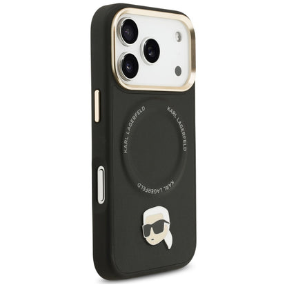 Karl Lagerfeld Big Strap Karl Metal Logo MagSafe Case for iPhone 17 Pro - Black_3