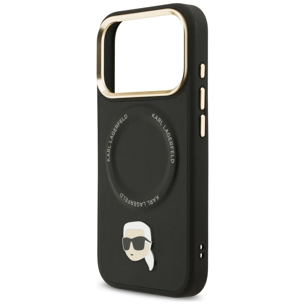 Karl Lagerfeld Big Strap Karl Metal Logo MagSafe Case for iPhone 17 Pro - Black_5
