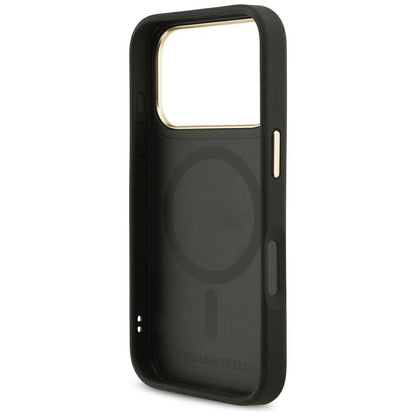 Karl Lagerfeld Big Strap Karl Metal Logo MagSafe Case for iPhone 17 Pro - Black_6