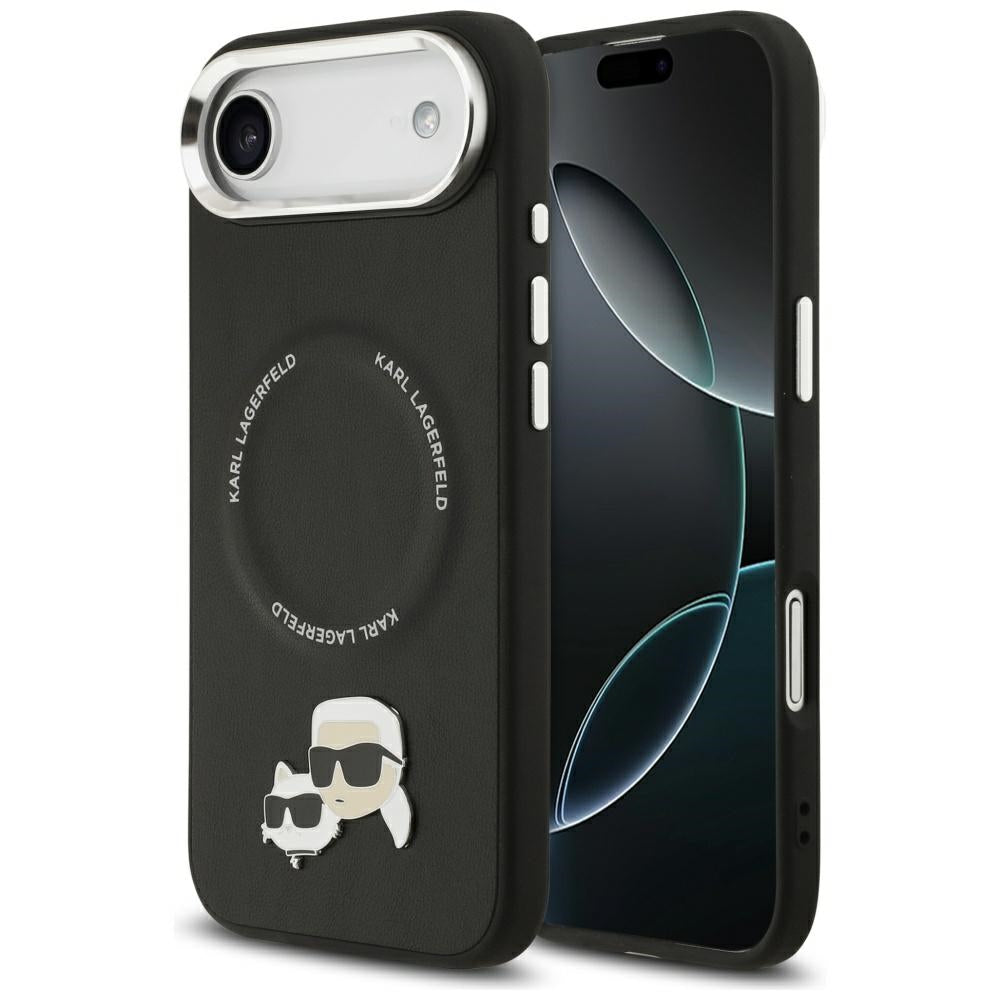 Karl Lagerfeld Karl &amp; Choupette Pins MagSafe Case for iPhone Air - Black_0