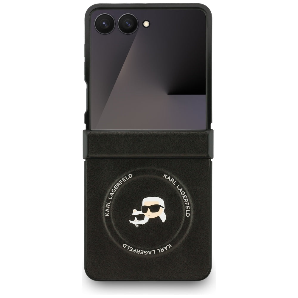 Karl Lagerfeld Karl&amp;Choupette Pins MagSafe Case for Samsung Galaxy Z Flip 7 - Black_1