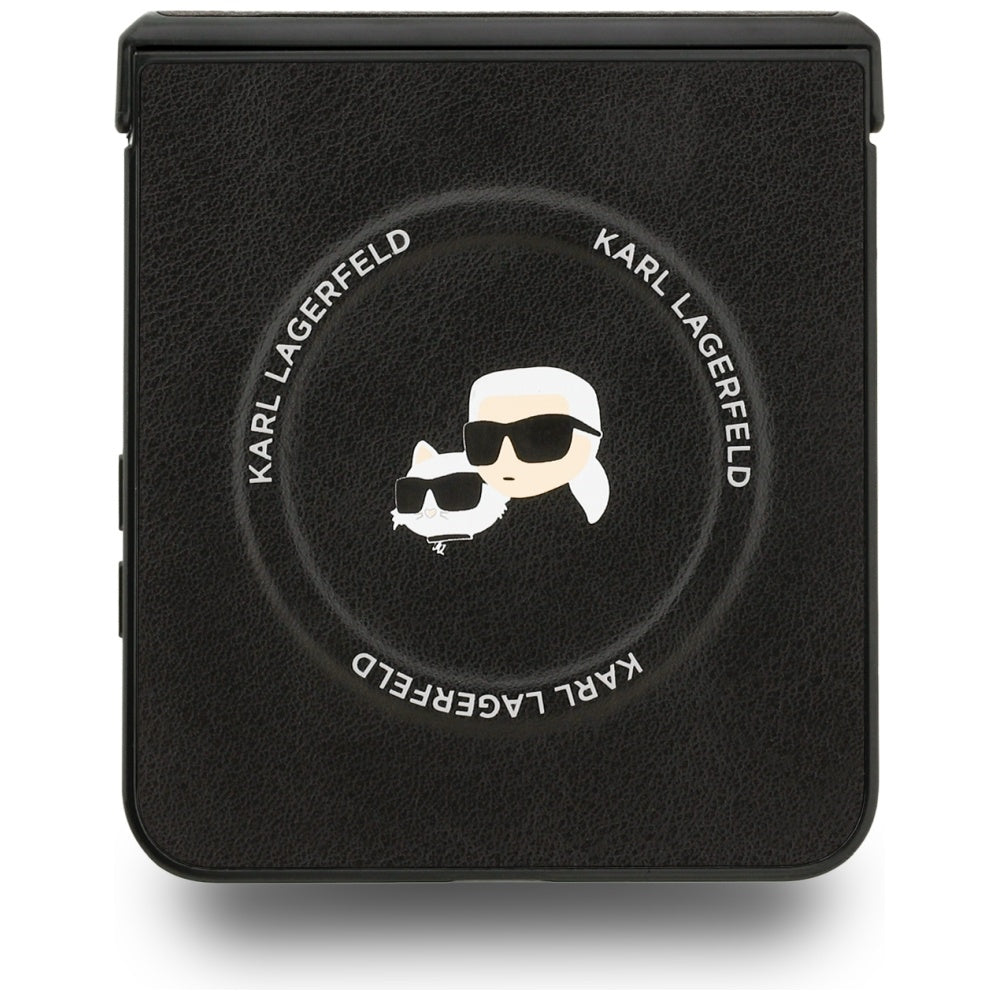 Karl Lagerfeld Karl&amp;Choupette Pins MagSafe Case for Samsung Galaxy Z Flip 7 - Black_4