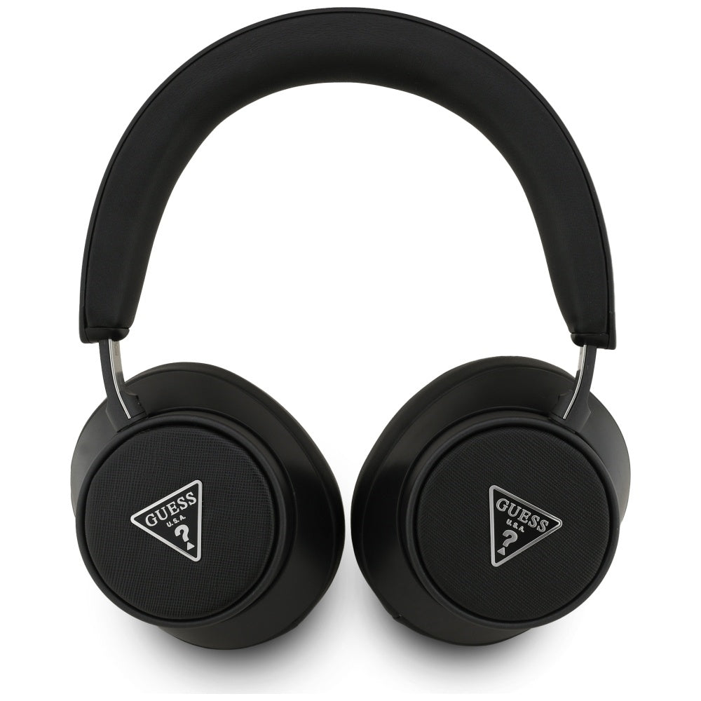 Guess Bluetooth ENC Saffiano Triangle Logo On-Ear Headphones - Black_1