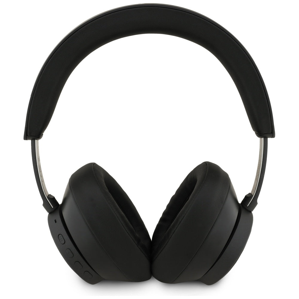 Guess Bluetooth ENC Saffiano Triangle Logo On-Ear Headphones - Black_2