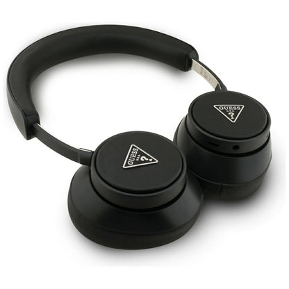 Guess Bluetooth ENC Saffiano Triangle Logo On-Ear Headphones - Black_3