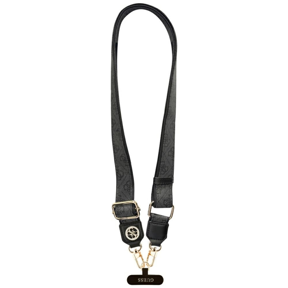 Guess Universal CBDY 4G Tether Patch Strass Metal Logo Phone Lanyard - Black_0