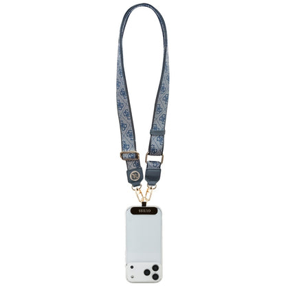 Guess Universal CBDY 4G Tether Patch Strass Metal Logo Phone Lanyard - Blue_3