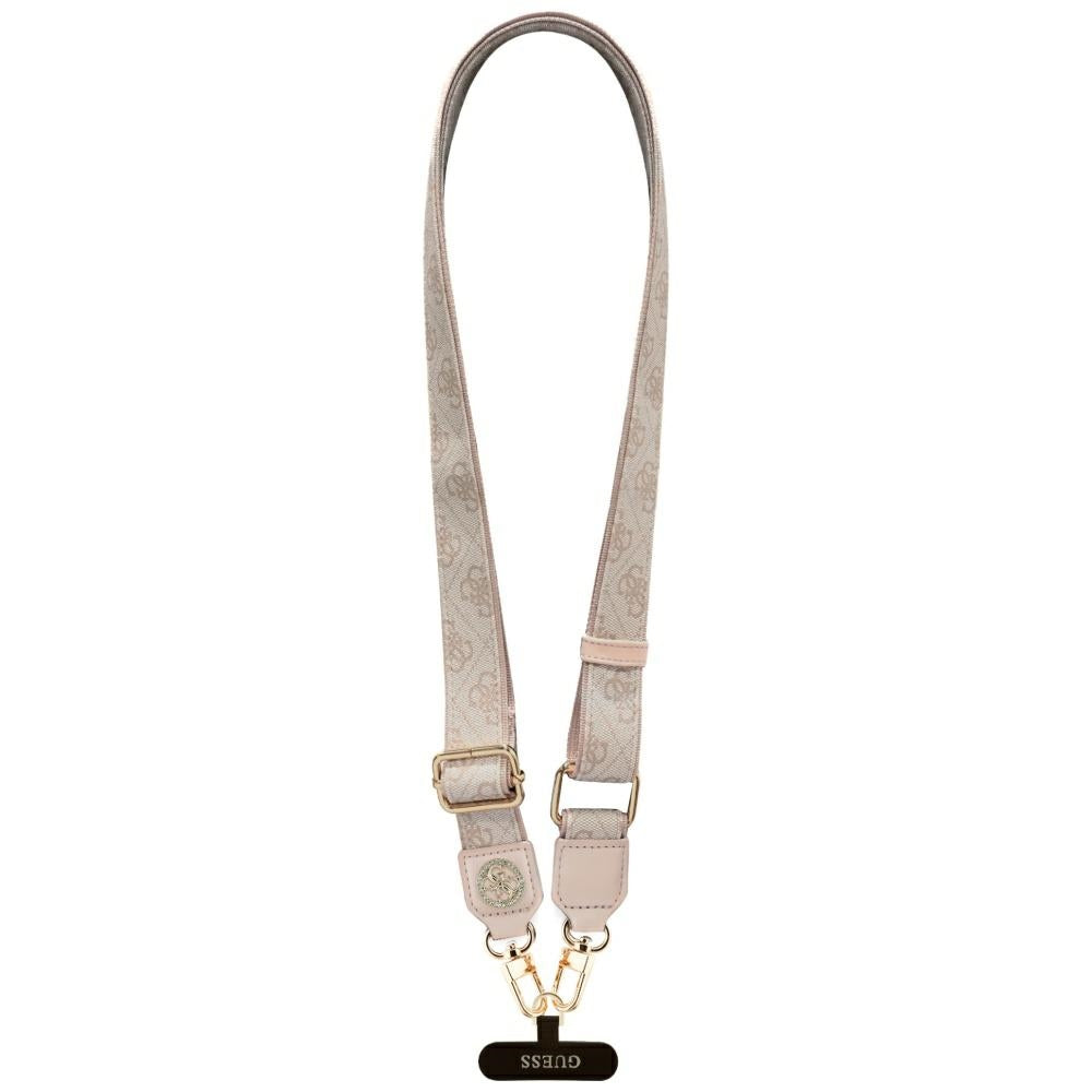 Guess Universal CBDY 4G Tether Patch Strass Metal Logo Phone Lanyard - Pink_0