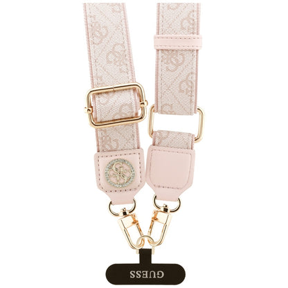 Guess Universal CBDY 4G Tether Patch Strass Metal Logo Phone Lanyard - Pink_2