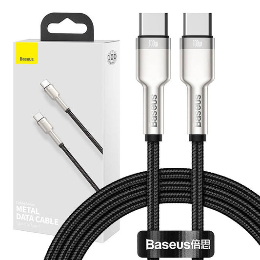 Cable USB-C to USB-C Baseus Cafule, 100W, 1m (black)_0