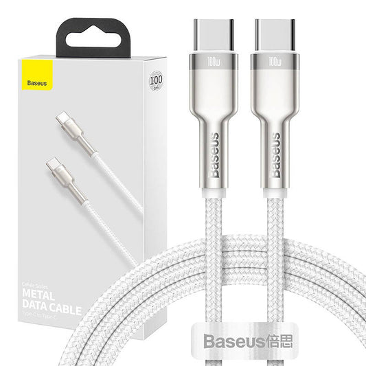 Cable USB-C to USB-C Baseus Cafule, 100W, 1m (white)_0