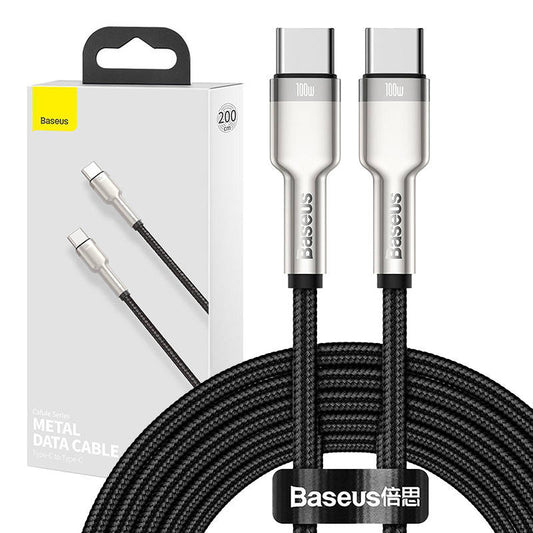 Cable USB-C to USB-C Baseus Cafule, 100W, 2m (black)_0