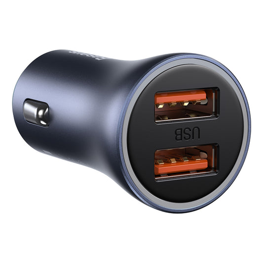 Baseus Golden Contactor Pro car charger, 2x USB, 40W (gray)_0