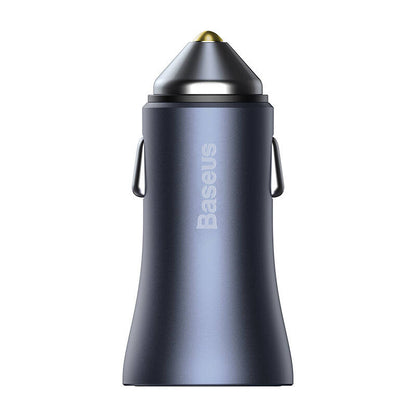 Baseus Golden Contactor Pro fast car charger 2x USB 40 W Quick Charge SCP FCP AFC + USB cable - USB Type C gray (TZCCJD-A0G)_2