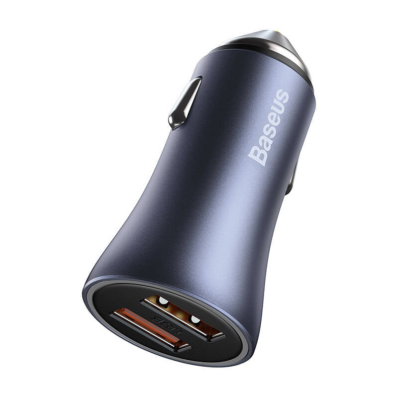 Baseus Golden Contactor Pro fast car charger 2x USB 40 W Quick Charge SCP FCP AFC + USB cable - USB Type C gray (TZCCJD-A0G)_11