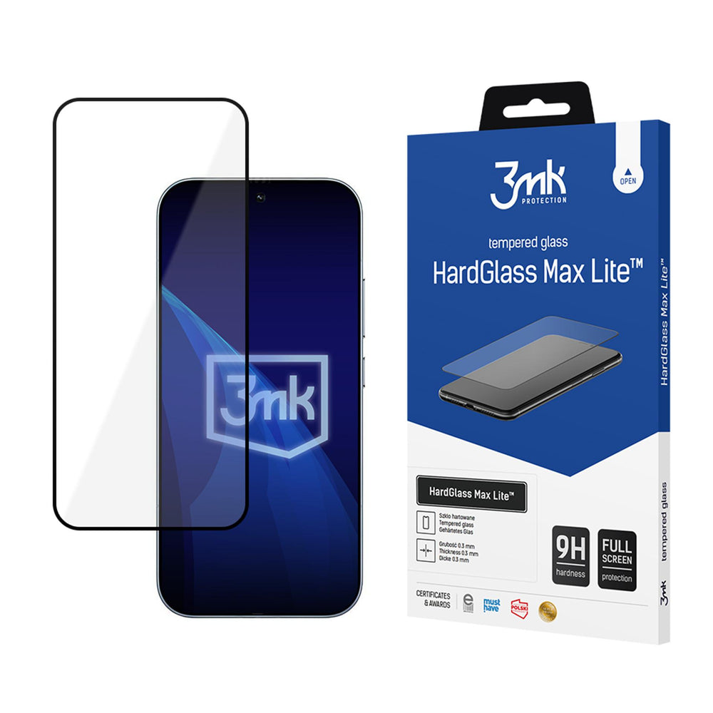 3mk HardGlass Max Lite Black Tempered Glass for Xiaomi 17 / 17 Pro_0