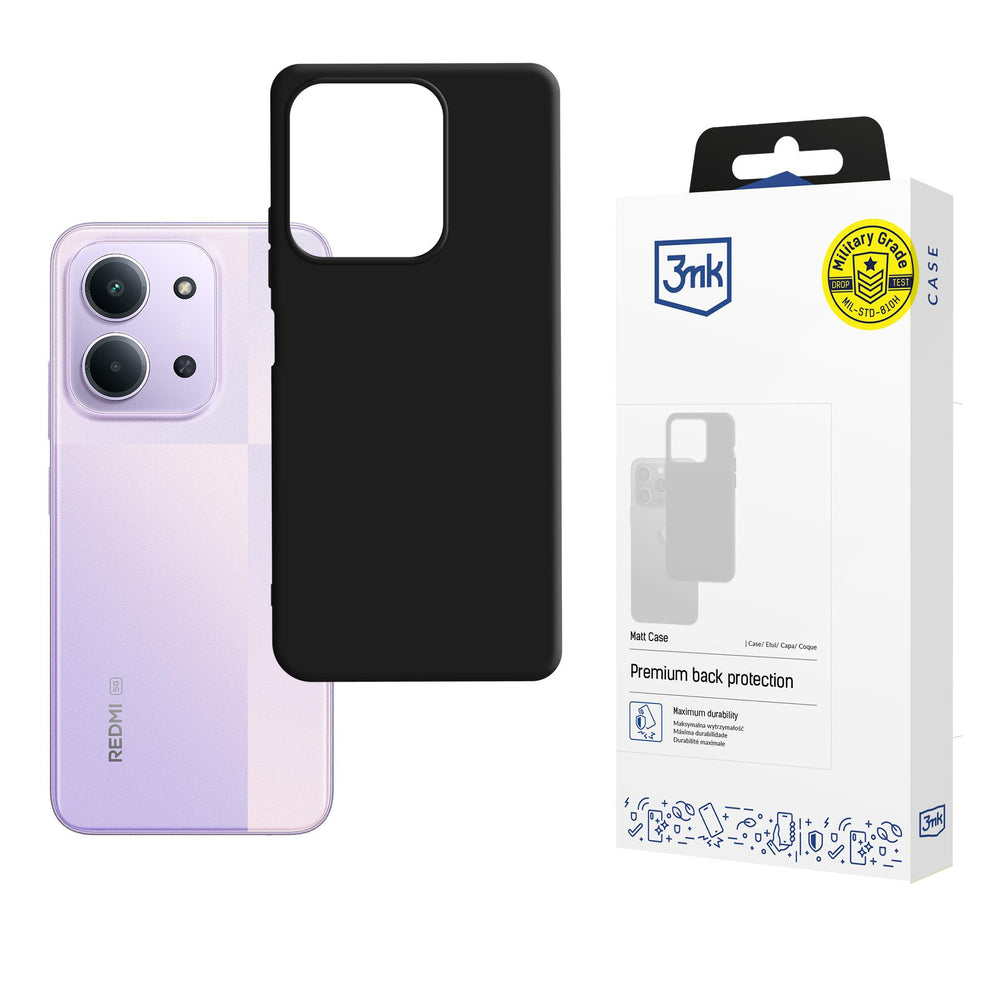 3mk Matt Case for Xiaomi Redmi 15C 4G / 5G (173mm) - black_0