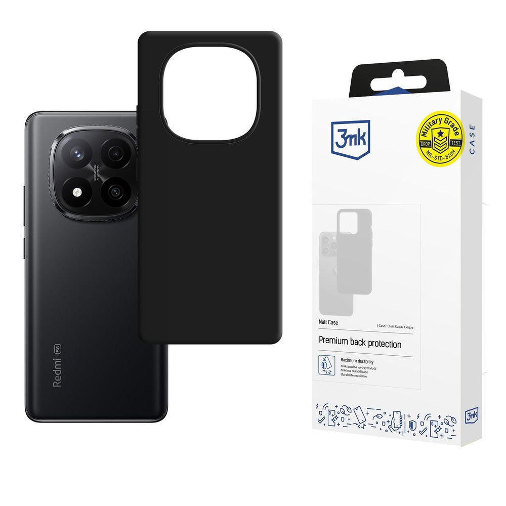 3mk Matt Case for Xiaomi Redmi Note 15 Pro - black_0