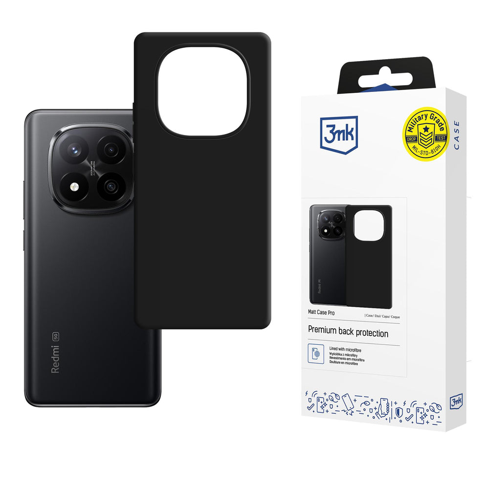 3mk Matt Case Pro for Xiaomi Redmi Note 15 Pro+ 5G - matte black_0